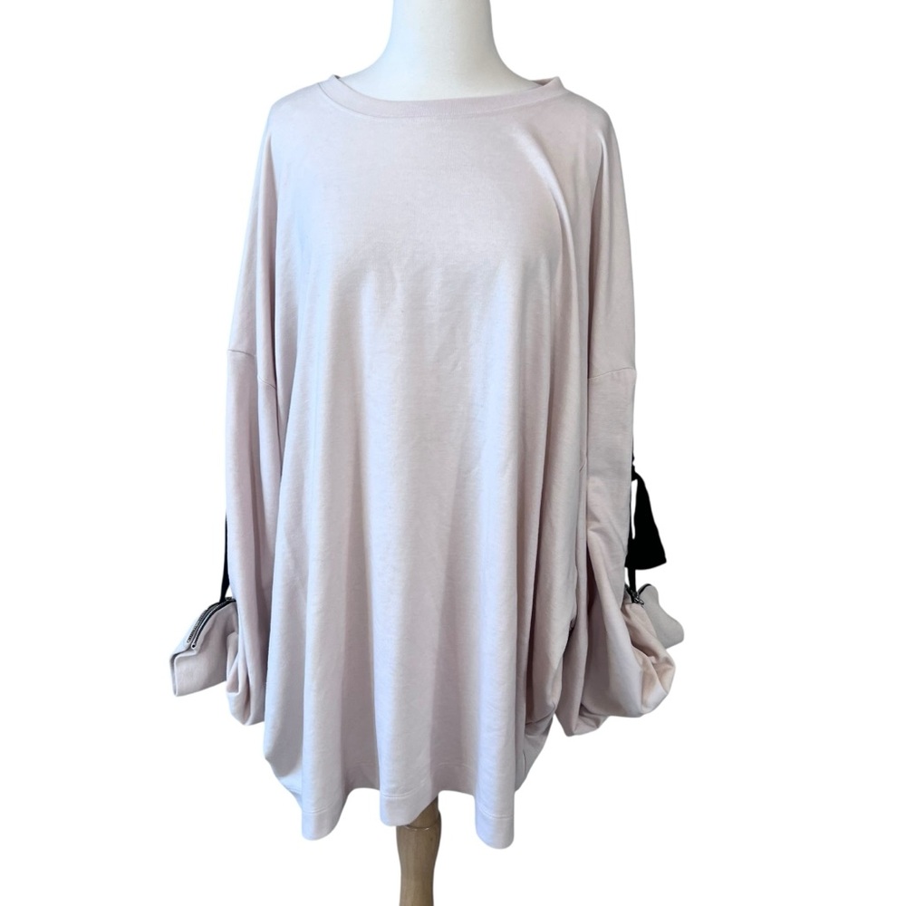 Zara Oversized Tie Sleeve Lagenlook Sweatshirt